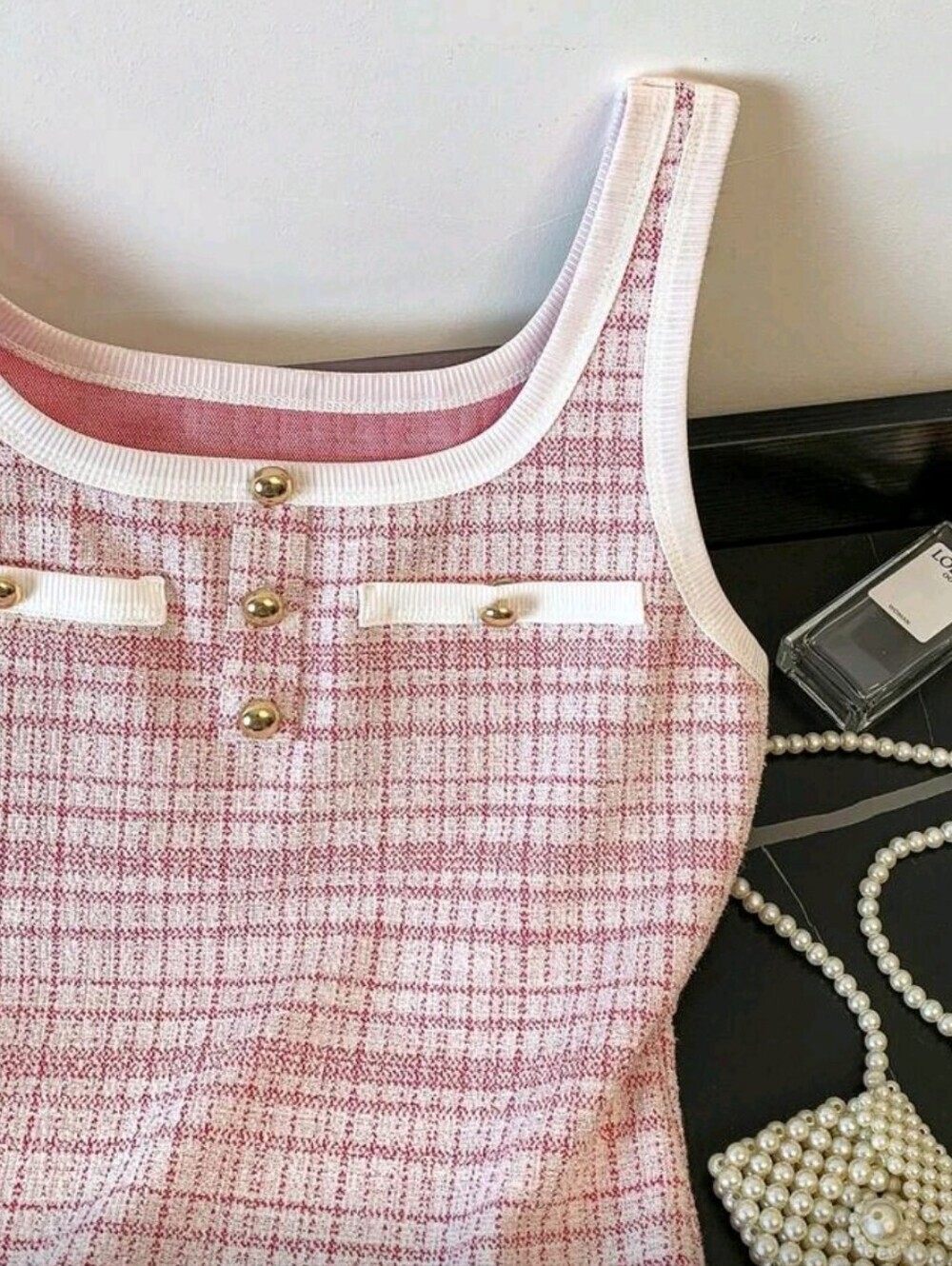 Women's Casual Contrast Trim Button-Up Top, Versatile For Daily Wear - Picture 5 of 7
